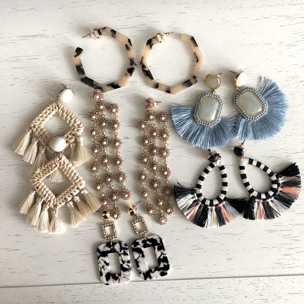 Bauble bar & sugar fix earrings (6 pairs)